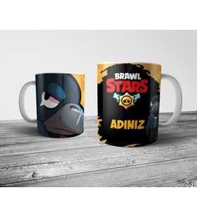 Pixxa  Brawl Stars Crow Kişiye Özel İsimli Kupa Bardak