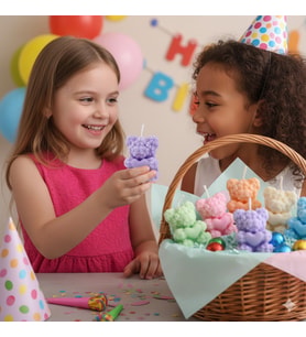 Mumelia Candles Pofuduk Ayıcık - Doğal Soya Hediyelik Mum - 15 Adet