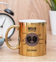 Kişiye Özel İkizler Burcuna Hediye Gold Kupa Bardak