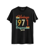 Vintage 1971 Original Parts Siyah Tshirt
