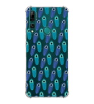 PrintiFy Huawei Y9 Prime 2019 Uyumlu Nazar Boncuğu 4 Baskılı Şeffaf Köşe Korumalı Antişok Kılıf
