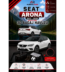 Seat Arona 2017 - 2026 Araca Özel 3D Bagaj Havuzu