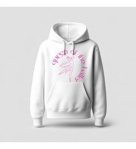 Queen Of The Dance Hoodie Sweatshirt (Beyaz)
