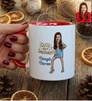 Kişiye Özel Karikatürlü Cute But Sagittarius Yay Burcu Kupa Bardak Doğum Günü Hediyesi