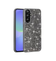 Samsung Galaxy A36 Uyumlu Kılıf Parlak Taşlı Tasarım Zore Pırlanta Kapak (Gri)