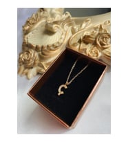 Zirkon Taşlı Minimal Gold Ç Harfli Kolye
