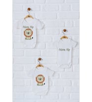 Pia Baby Premium %100 Pamuk İsme Özel Organik Baskılı Üçlü Set Çıtçıtlı Bebek Body Zıbın Modelleri 5011-18 (Ekru)