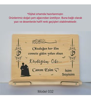 Münzevi Masaüstü Ahşap Rahle/Tablet/Kitap Tutucu--CANIM EŞİM--Model032