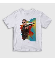 Presmono Unisex Çocuk Beyaz Shotgun Film The Terminator T-Shirt 411517tt