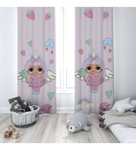 Çocuk Odası Dijital Baskılı 135x260cm Tek Kanat Fon Perde Model 00262