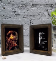 Bk Gift Atatürk Tasarımlı Dekoratif 2'li Doğal Masif Ahşap Çerçeve 15x20cm-14 (Beyaz)