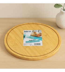 Northcity Yuvarlak 29.7 cm Bambu Döner Sunum Tepsisi (360°)