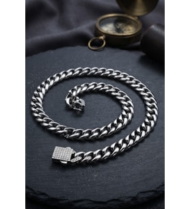 Paslanmaz Çelik Gurmet Model Kolye Zincir 10Mm 902942