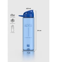 Renga Lidya Yazı Desenli 630 ml Tritan Matara 912033 Fuşya (Mavi)
