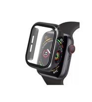 Uray store Apple Watch 42mm Camlı Kasa Ekran Koruyucu - Siyah