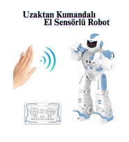 Uzaktan Kumandalı Robot El Sensörlü Şarjlı Led Işık Moonwalk Yürüyen Akıllı Robot 19 Fonksiyon