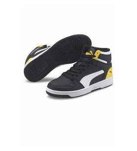 Puma Rebound Lay Up Sl Jr Mid 370486-12 Sneakers Jordan Boğazlı Unisex Spor Ayakkabı SİYAH SARI