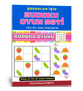 Çocuklar İçin Sudoku Oyun Seti (KES-YAPIŞTIR-YAZ-SİL)