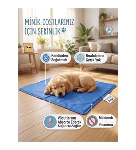 Serinletici Jel Teknolojili Köpek Minderi, 50x65 cm, Konfor ve Serinlik