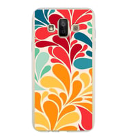 PrintiFy Samsung Galaxy J7 Duo ile Uyumlu 1mm Slim Fit Retro Colors 5 Baskılı Şeffaf  Kılıf