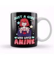 Just A Girl Who Loves Anime Cute Japanese Kawaii Kupa Bardak Porselen