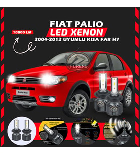 Fiat Palio 2004-2012 Kısa Far Uyumlu Şimşek Etkili Led Xenon Premium Series H7