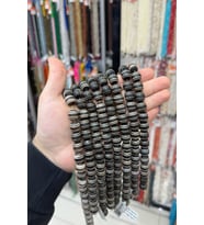 Tibet Akik Taşı Küre Kesim Siyah Beyaz 12x12mm Doğal Taş Dizi