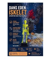 3D Baskı Sarı Dans Eden İskelet Akvaryum Hava Taşı 18,5 cm