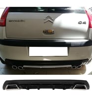 Citroen C4 Siyah Difüzör Çiftli Kare Egzoz Görünümlü D Tip Difizör