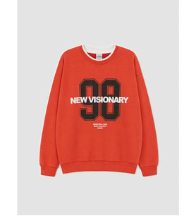 LCW Kids Turuncu Baskılı Erkek Çocuk Sweatshirt
