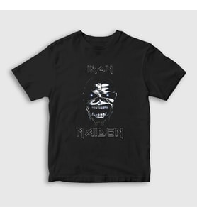 Presmono Unisex Çocuk Siyah Metal Iron Maiden T-Shirt 86872tt