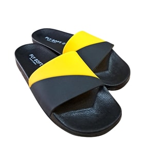 Fly Soft S263.071 Erkek Havuz - Plaj Ve Günlük Terlik Siyah / Sarı (Siyah-Sarı)