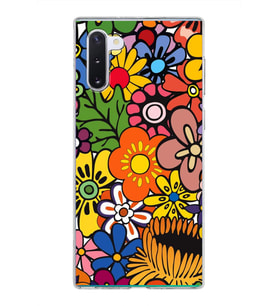 PrintiFy Samsung Galaxy Note 10 ile Uyumlu 1mm Slim Fit Retro Colors 2 Baskılı Şeffaf  Kılıf