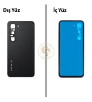Infinix Hot 60 Siyah Uyumlu Arka Kapak Arka Cam Batarya Pil Kapağı Lazer Kesim Back Cover