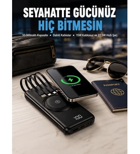Kompakt Tasarım, Güçlü Performans - 10000mah Kablosuz Powerbank
