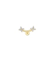 Altın İkili Çiçek Model Helix Piercing
