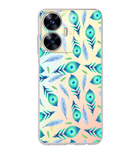 PrintiFy Realme C55 ile Uyumlu Nazar Boncuğu 3 Baskılı Kamera Korumalı Şeffaf Silikon Kılıf