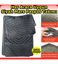 Dacia Dokker Uyumlu Mars Kauçuk Siyah Paspas Seti  5589