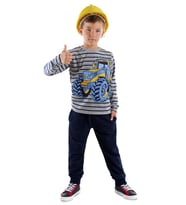 Traktör Erkek Çocuk T-shirt Pantolon Takım (Lacivert)