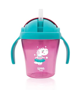 Wee Baby Pipetli Bardak 200 ml 12+ ay Pembe