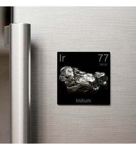 Iridium (İridyum) Elementi – Buzdolap Magneti – 9x9 cm