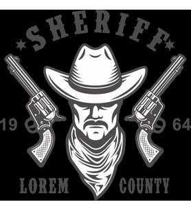 Sherif Sticker 10x10 cmRenkli Sticker