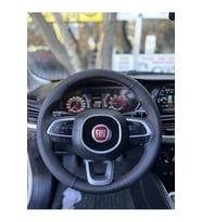 Fiat Egea Uyumlu Araca Özel Direksiyon Kılıfı (Nokta Karbon Kırmızı Dikiş)