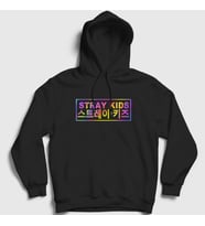 Presmono Unisex Kırmızı Colors Stray Kids Kapüşonlu Sweatshirt 396672tt (Siyah)