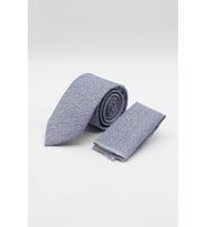Mavi-Gri Desenli 7 Cm Kravat 1090260110