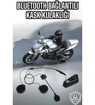 Kask Kulaklığı Motosiklet Intercom Interkom Dinleme Konuşma Özellikli Su Geçirmez
