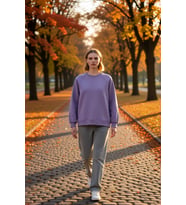 Kadın Bisiklet Yaka Reglan Kol Düz Örme Sweatshirt Fonksiyonel Dayanıklı Kaliteli Konforlu