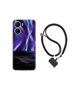 Vivo Y16 Kılıf Ipli Boyun Askılı Desenli Silikon Kuzey Iışkları 1864