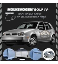 Volksvogen Golf 4 Oto Araç Kapı Koruma Fitili 5metre Parlak Gri Renk