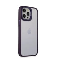 Joko  İphone 14 Pro Kılıf  Lens Standlı Kapak - Mor